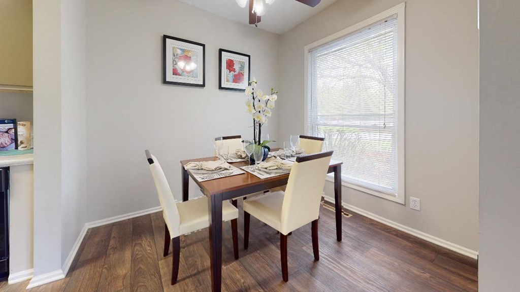 Dining room with a table and chairs at Summit at Keystone, Indiana, 46220