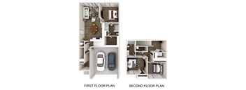 Barton Floor Plan at Jackson Run Townhomes, Whitestown