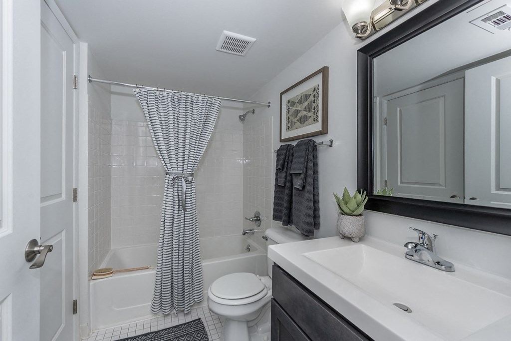 a white bathroom with a shower and a sink