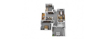Floor Plan at Fox Run, Dayton, OH, 45426