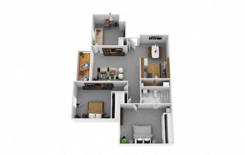 Floor Plan at Fox Run, Dayton, OH, 45426