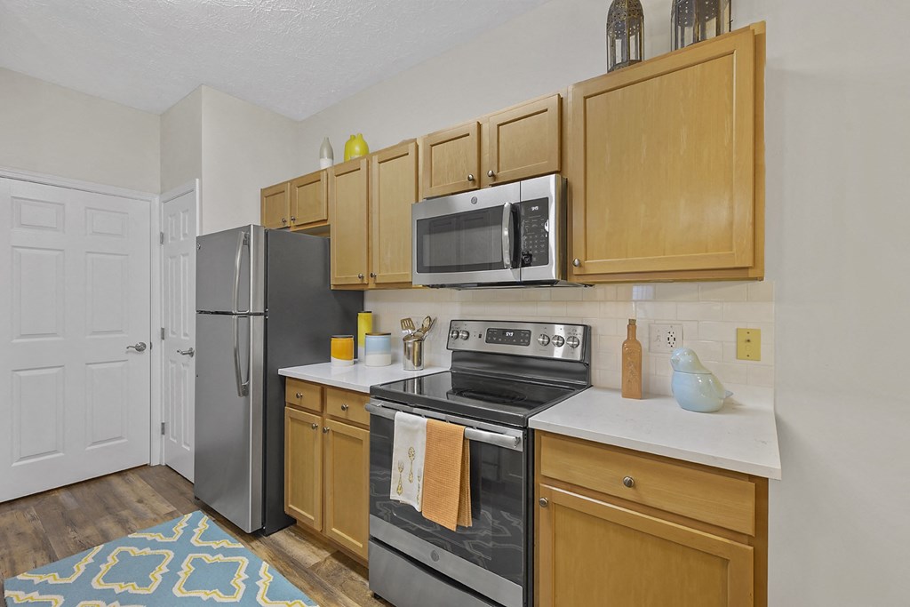 Kitchen with cabinets at Bishops Gate, Cincinnati, OH, 45249