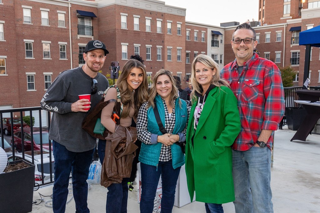 a group of people posing for a picture