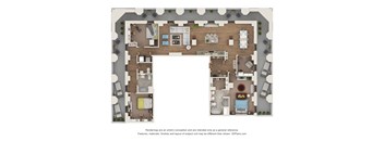 3 bed 2 bath D4P Floor Plan at Sky Central, Ohio