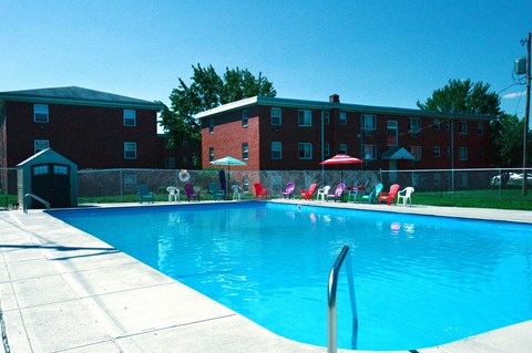 the swimming pool at our apartments