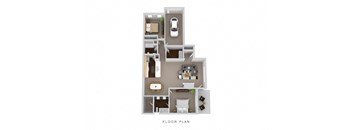 2 bed 2 bathroom floor plan at Bishops Gate, Ohio, 45249