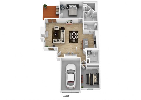 2 bed 2 bathroom floor plan at Falls at Landen, Maineville