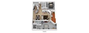 2 bed 2 bathroom floor plan c at Falls at Landen, Maineville, 45039