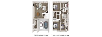 Chester Floor Plan at Jackson Run Townhomes, Whitestown Indiana
