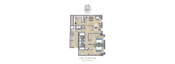 A floor plan of a property named The Clinton with 1065 square feet.