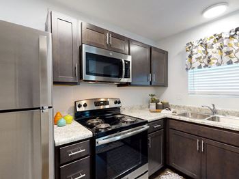 Stainless steel refrigerator at Coldwater Flats in Evansville