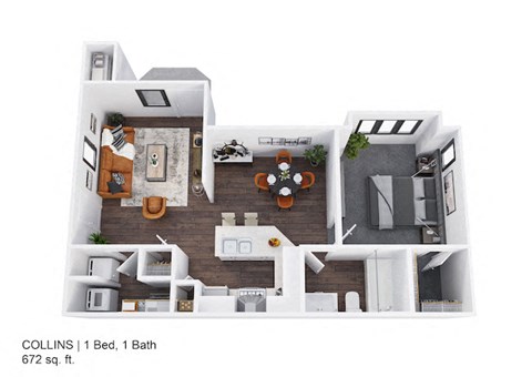 Collins Floor Plan at Regency Place, Raleigh, NC