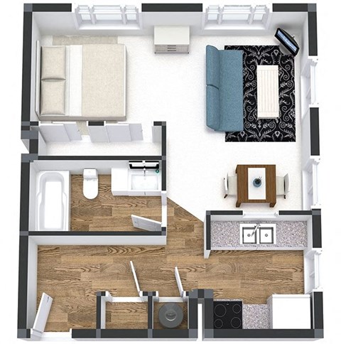 Corner Studio on 7th at Gramercy on Garfield, Cincinnati, OH, 45202