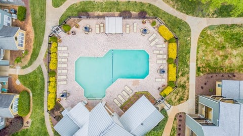 Aerial Pool View at Regency Place, Raleigh, NC, 27606