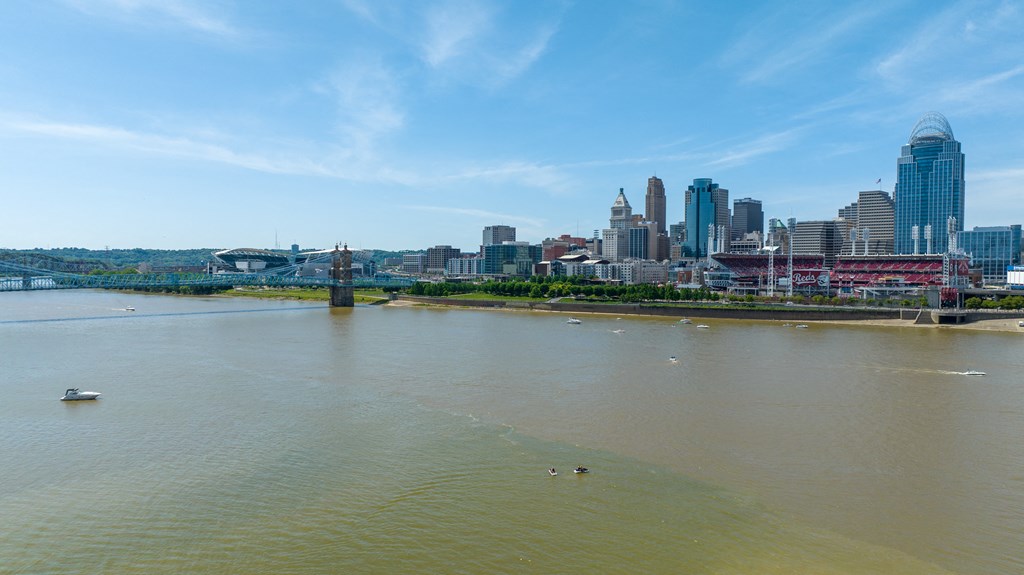 a view of the city from the river