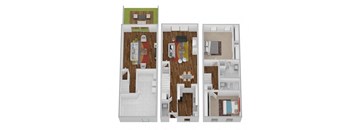 Eaton I & II Floor Plan at Indian Creek Apartments, Cincinnati, OH