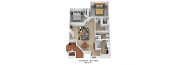 Edgemont Floor Plan at Regency Place, Raleigh, NC, 27606