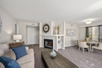 Living Space With Fireplace at Enclave, Beavercreek, Ohio - Photo Gallery 13