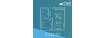 A blueprint of a house with the text "FLOOR PLANS COMING SOON" and the logo of Towne Properties.
