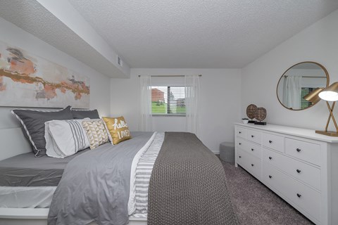 Beautiful Bright Bedroom With Wide Windows at Fox Run, Dayton