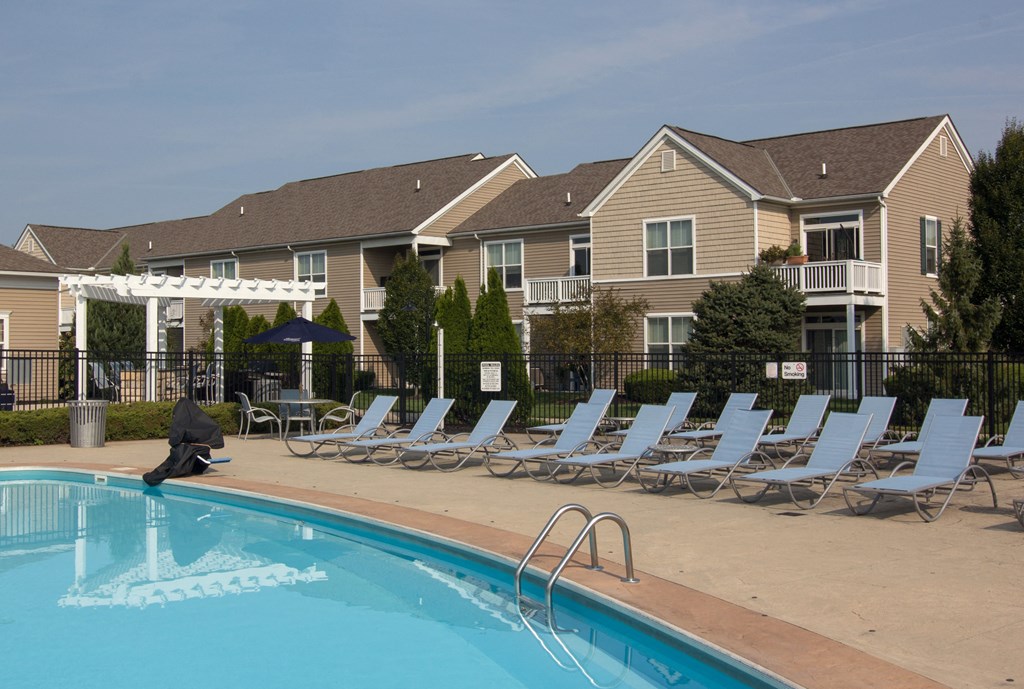 our apartments showcase an unique swimming pool  at Grove City Summit, Grove City, OH, 43123
