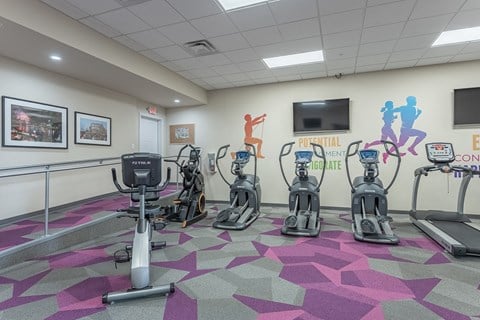Gym at Monmouth Row Apartments, Newport, KY