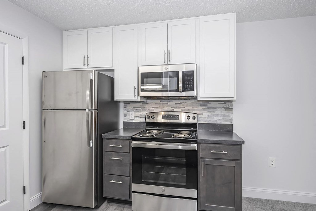 Electric Range In Kitchen at Honey Creek, Greenwood, Indiana