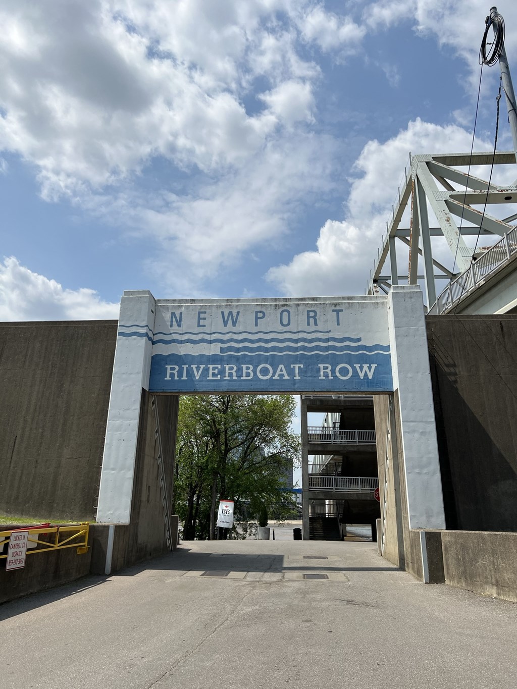 a view of the newport riverboat row bridge