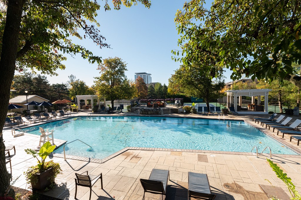 Swimming pool at the resort on a sunny day at Indian Creek Apartments, 45236