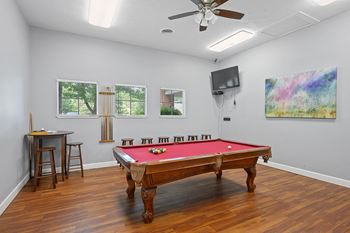 Game room with a pool table and a flat screen tv  at Indian Lookout, West Carrollton