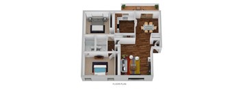James Floor Plan at Indian Creek Apartments, Ohio