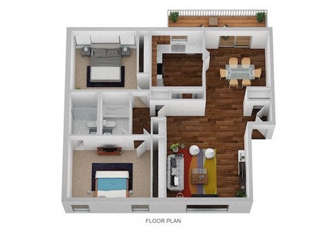James Floor Plan at Indian Creek Apartments, Ohio