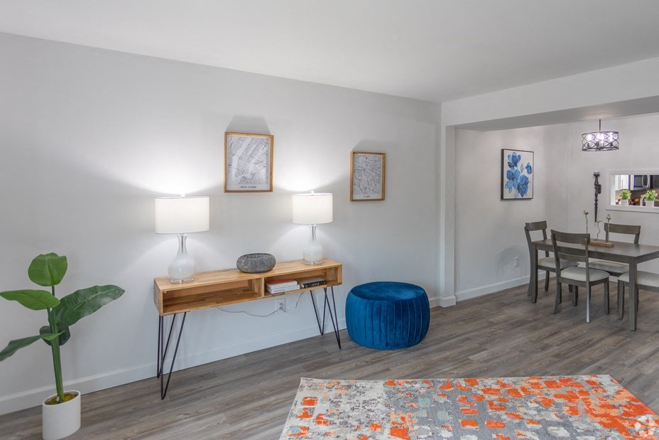 Living Room With Dining Area View at Galbraith Pointe Apartments and Townhomes*, Cincinnati, Ohio
