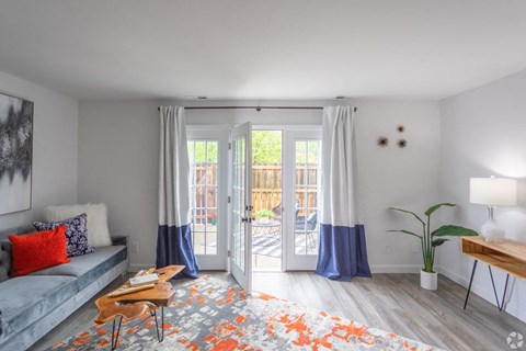 Living Room With Private Balcony at Galbraith Pointe Apartments and Townhomes*, Ohio, 45231