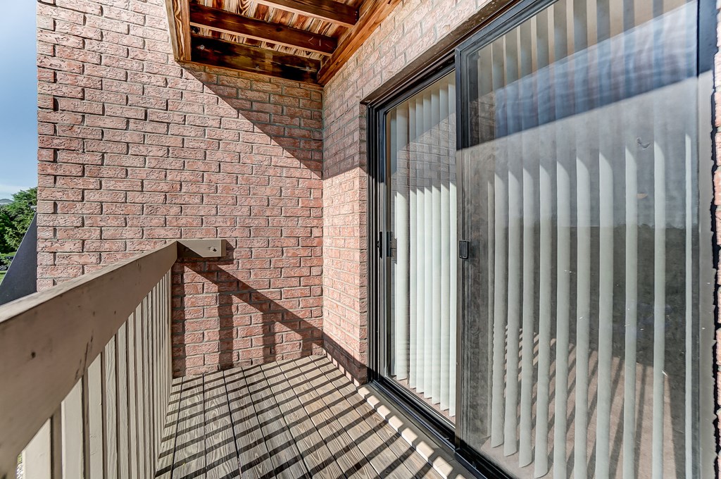 Balcony with Stunning Wooded Views at Mallard Landing Apartments , Marion, OH, 43302