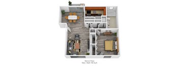 Merrick Place 1Bed 1Bath 788 Sq ft at Merrick Place, Lexington, KY, 40502