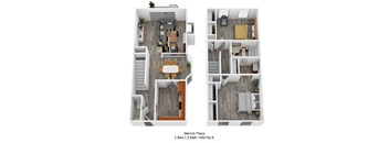 Merrick Place 2Bed 15Bath 1080 Sq ft(1) at Merrick Place, Lexington, 40502