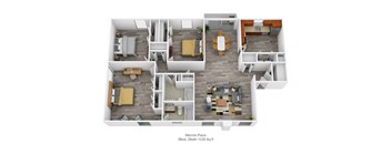 Floor Plan at Merrick Place, Lexington, Kentucky