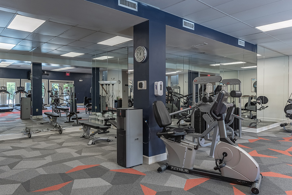 Gym with cardio machines and weights  at Wrights Point, Ft Wright, KY, 41011