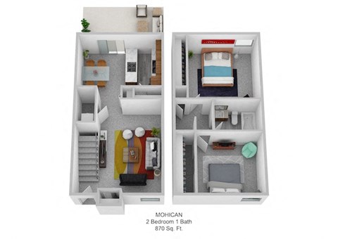 2 bed 1 bath H at Rivers Edge Apartments and Townhomes, Ohio