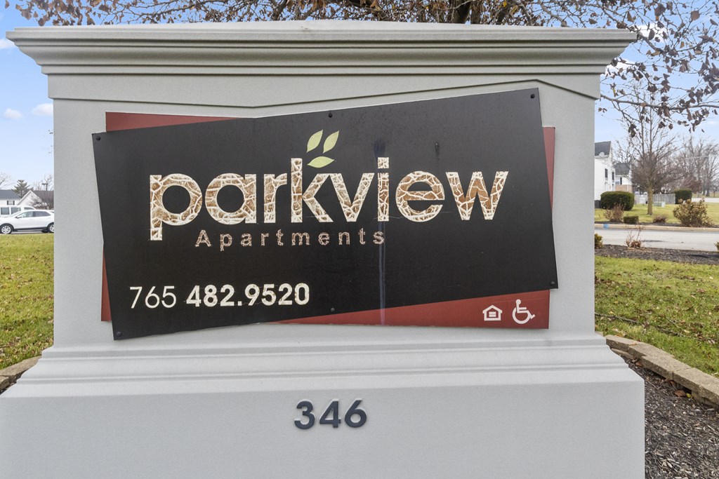 a sign on the side of a building at Parkview of Lebanon, Lebanon, IN
