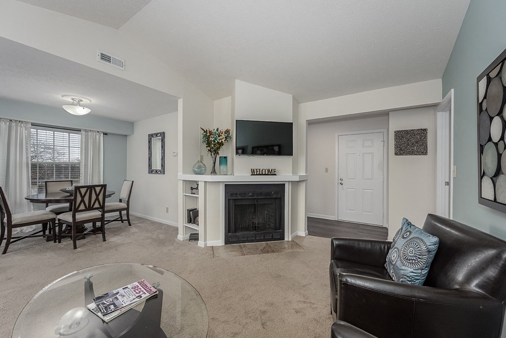 Living room decor at Normandy Club, Centerville, OH