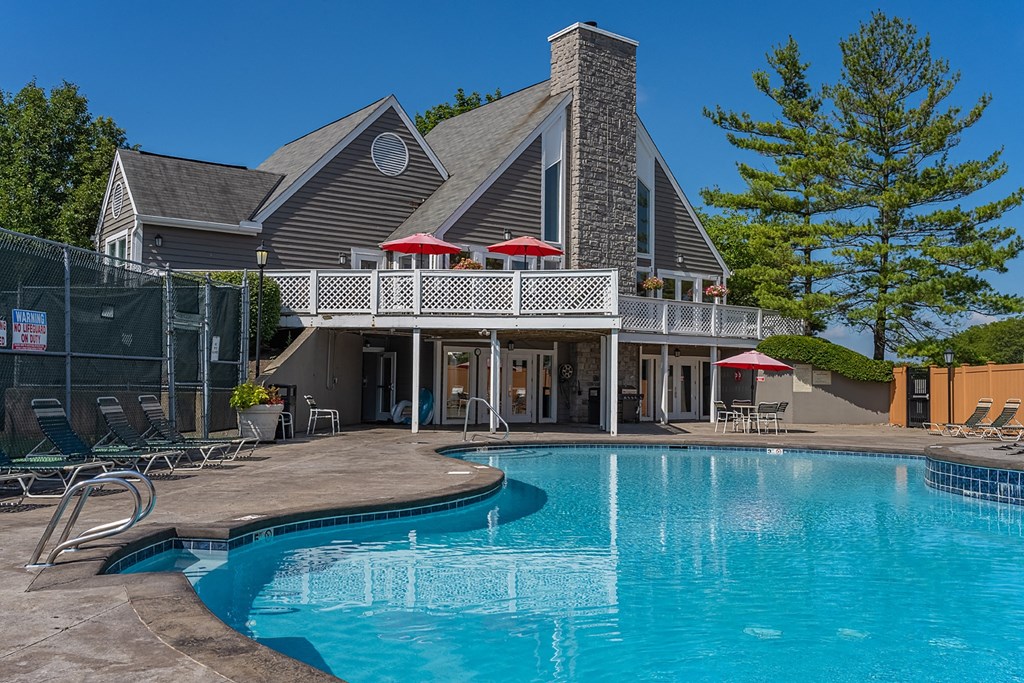 Pool Side Relaxing Area With Sundeck at Normandy Club, Ohio, 45459
