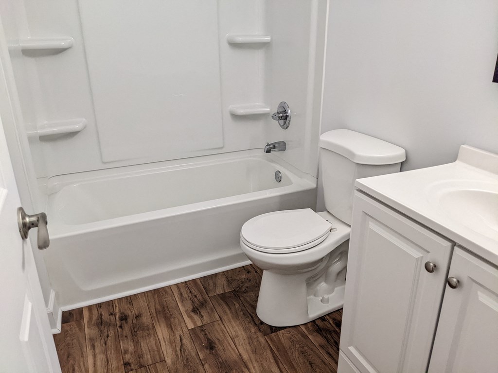 a bathroom with a toilet sink and bathtub