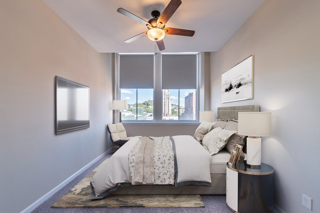 Beautiful Bright Bedroom With Wide Windows at Renaissance at the Power Building, Ohio, 45202