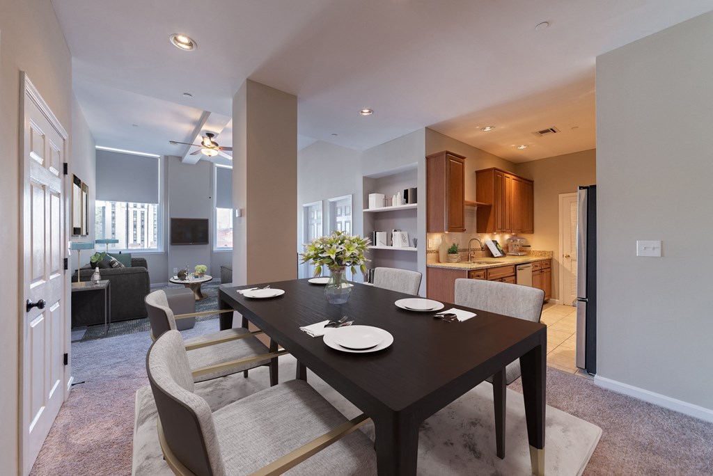 Fully Equipped Eat-In Kitchen at Renaissance at the Power Building, Cincinnati, OH, 45202