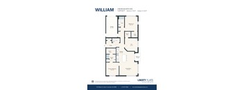 A floor plan for a 2 bedroom apartment with den.