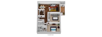 Randolph Floor Plan at Indian Creek Apartments, Cincinnati