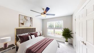 Bedroom With Ceiling Fan at Regency Place, Raleigh, NC