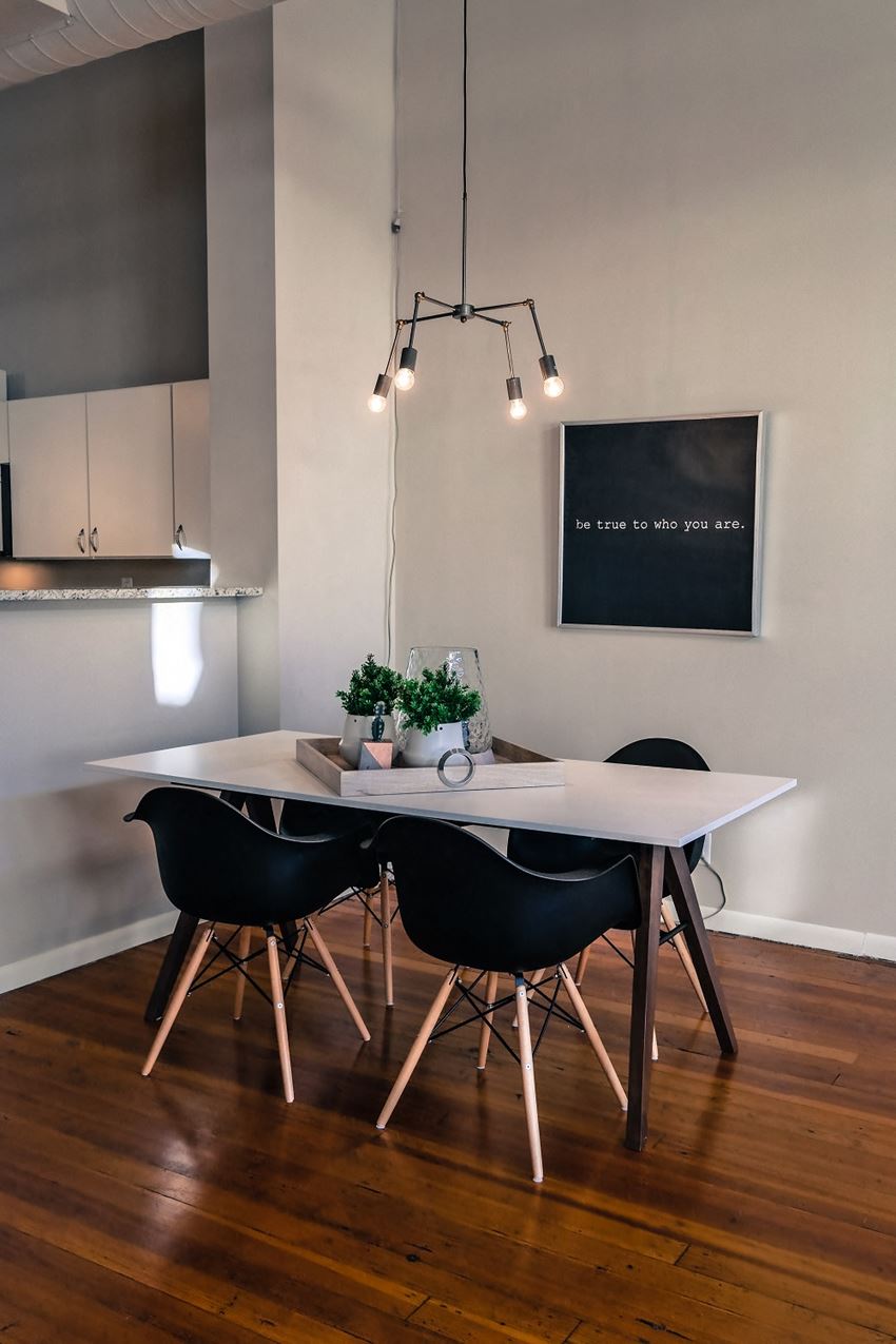 Elegant Dining Room Elegant Dining Room at The Lofts at Shillito Place, Cincinnati, 45202 - Photo Gallery